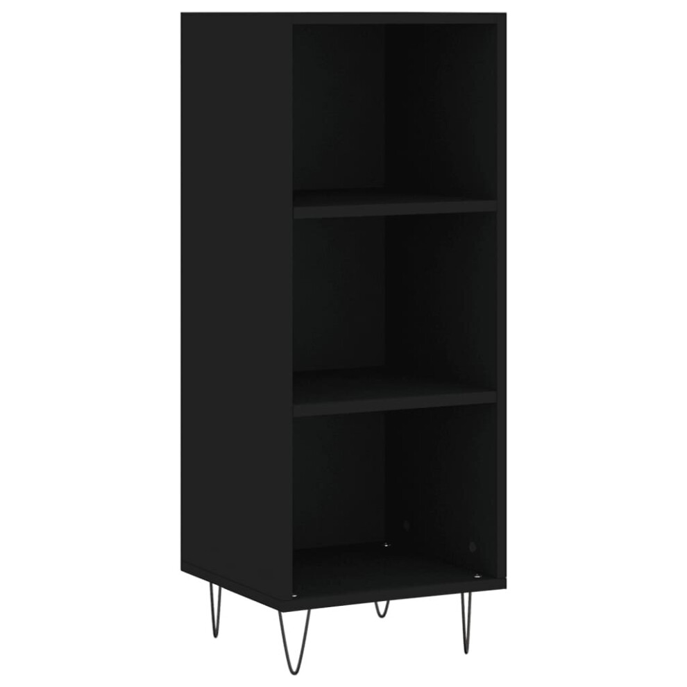 Vidaxl (Black) Sideboard Cabinet Storage Cabinet Side Cabinet Cupboard Engineered Wood
