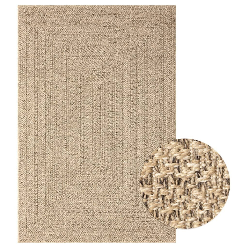 (120 x 170 cm, square) vidaXL Rug Floor Carpet for Indoor and Outdoor Door Mat Kitchen Rug Jute Look