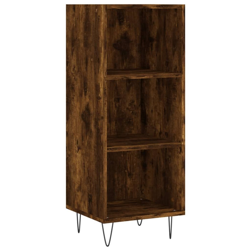 (smoked oak) vidaXL Sideboard Storage Cabinet Cupboard Side Cabinet White Engineered Wood