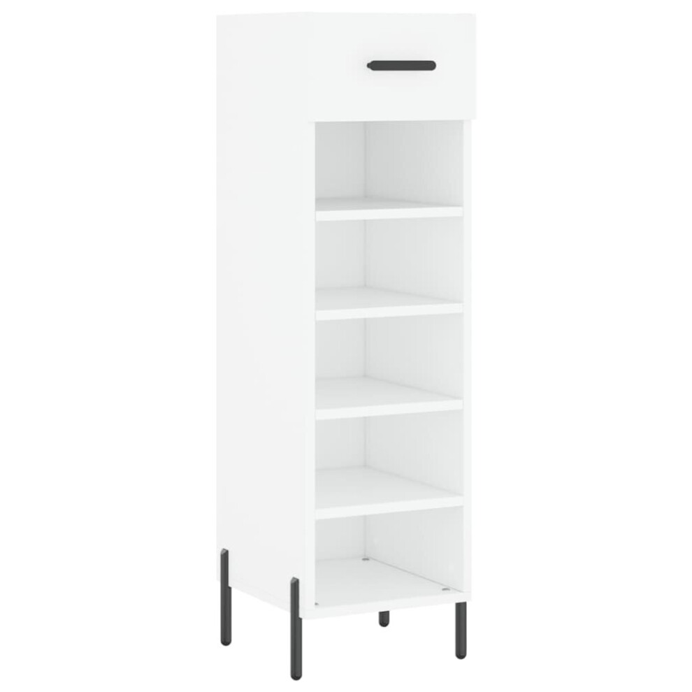 (white) vidaXL Shoe Cabinet Shoe Storage Shelf Shoe Rack Grey Sonoma Engineered Wood