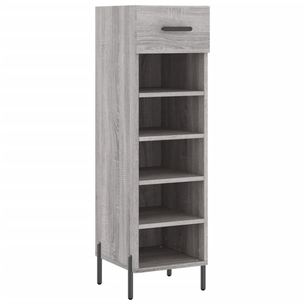 (grey sonoma) vidaXL Shoe Cabinet Shoe Storage Shelf Shoe Rack Grey Sonoma Engineered Wood