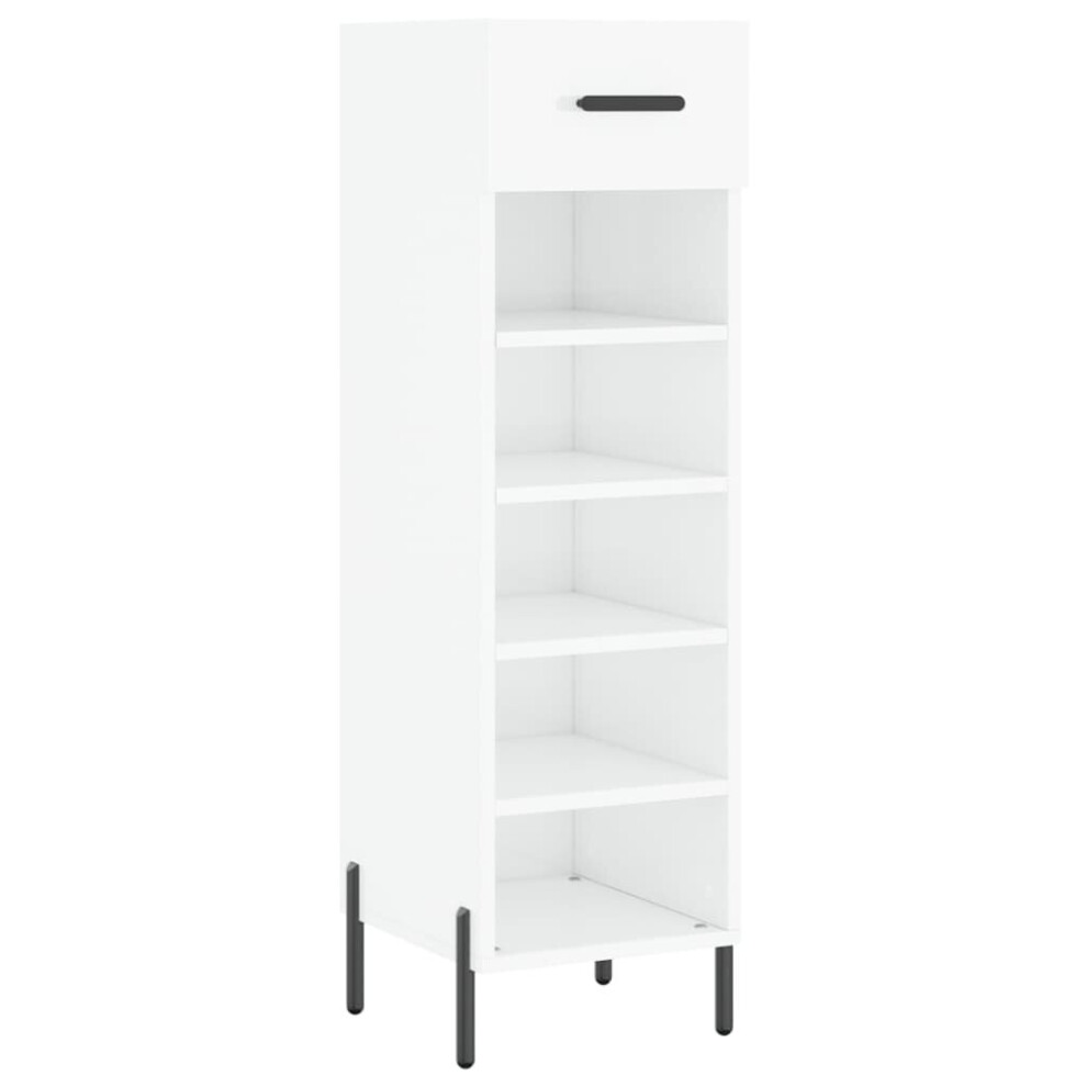 (high gloss white) vidaXL Shoe Cabinet Shoe Storage Shelf Shoe Rack Grey Sonoma Engineered Wood