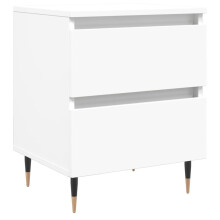 (white, 1 pcs) vidaXL Bedside Cabinets Side Table Bedstand 2 pcs Grey Sonoma Engineered Wood