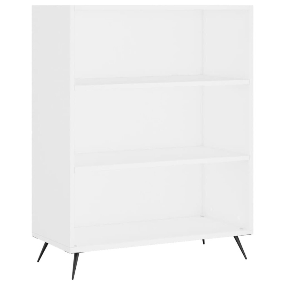 Vidaxl (White) Bookcase Display Cabinet Sideboard Bookshelf Brown Oak Engineered Wood White,Brown
