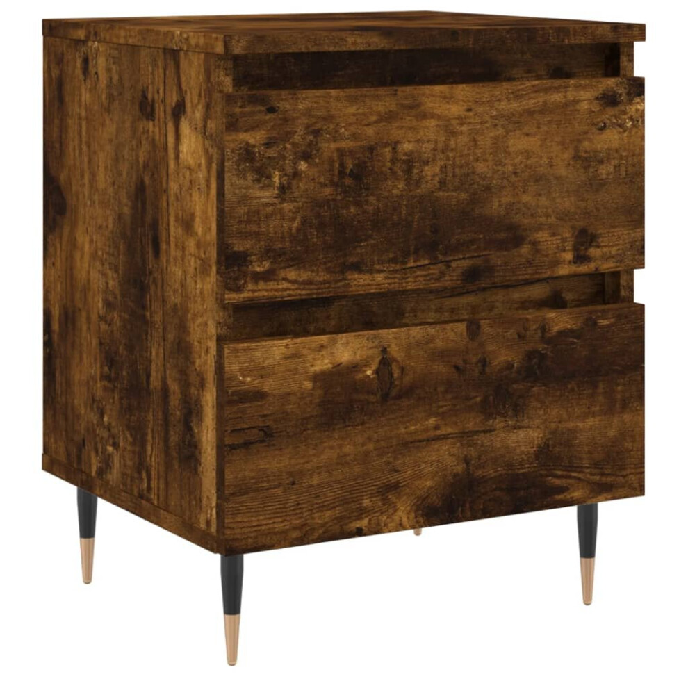 Vidaxl (Smoked Oak, 1 Pcs) Bedside Cabinets Side Table Bedstand 2 Pcs Grey Sonoma Engineered Wood