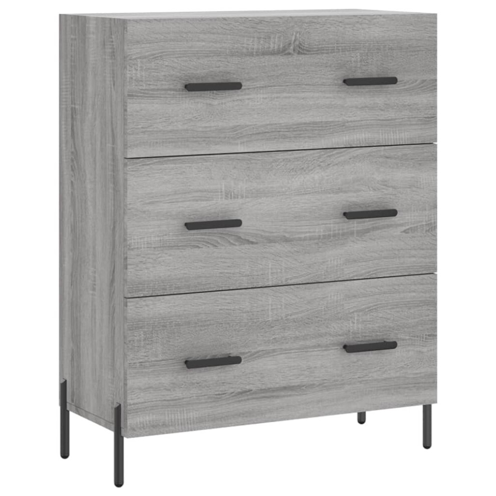 vidaXL Sideboard Storage Side Cabinet Cupboard Grey Sonoma Engineered Wood