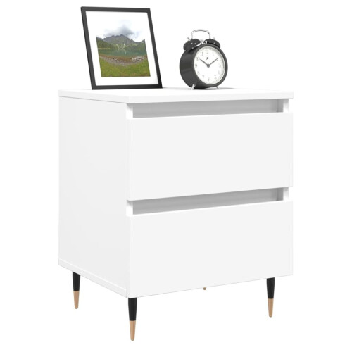 VidaXL (white, 1 pcs) vidaXL Bedside Cabinets Side Table Bedstand 2 pcs Grey Sonoma Engineered Wood 2
