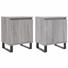 vidaXL Nachttische 2 Stk. Grau Sonoma 40x30x50 cm Holzwerkstoff