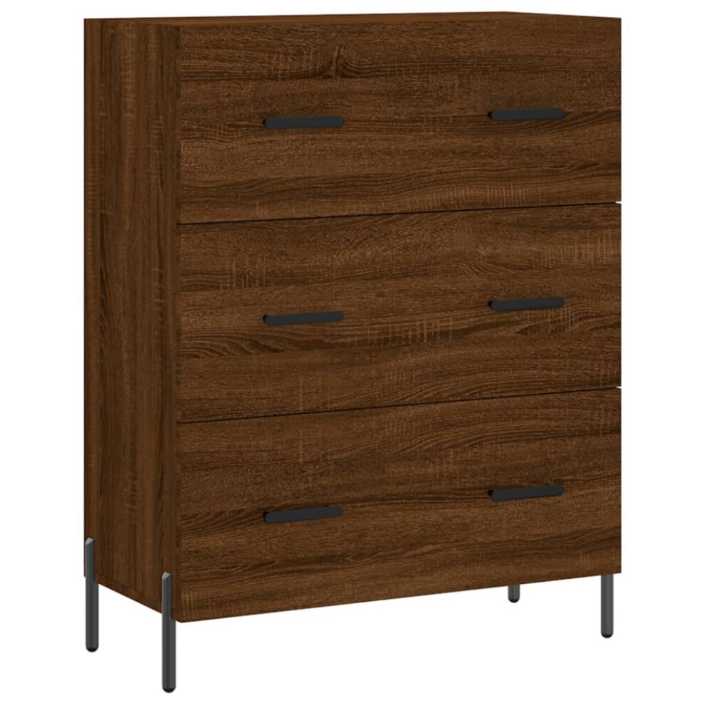 vidaXL Sideboard Hall Storage Side Cabinet Cupboard Brown Oak Engineered Wood