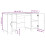 VidaXL (concrete grey) vidaXL Desk Computer Desk Writing Table Office Work Desk White Engineered Wood 4