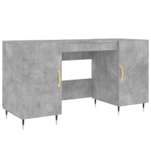 (concrete grey) vidaXL Desk Computer Desk Writing Table Office Work Desk White Engineered Wood