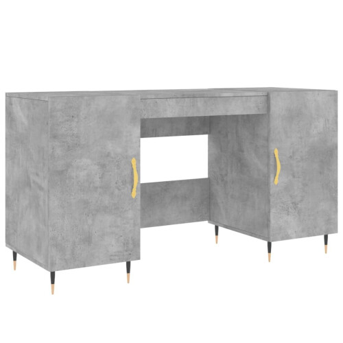 VidaXL (concrete grey) vidaXL Desk Computer Desk Writing Table Office Work Desk White Engineered Wood