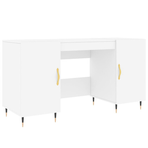 VidaXL (white) vidaXL Desk Computer Desk Writing Table Office Work Desk White Engineered Wood 1