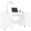 VidaXL (white) vidaXL Desk Computer Desk Writing Table Office Work Desk White Engineered Wood 3
