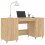 VidaXL (sonoma oak) vidaXL Desk Computer Desk Writing Table Office Work Desk White Engineered Wood 3
