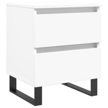 (white, 1 pcs) vidaXL Bedside Cabinets Side Table Nightstand 2 pcs Sonoma Oak Engineered Wood