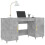VidaXL (concrete grey) vidaXL Desk Computer Desk Writing Table Office Work Desk White Engineered Wood 3