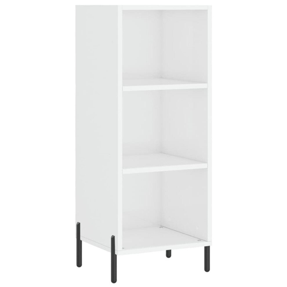 Vidaxl (High Gloss White) Sideboard Storage Cabinet Cupboard Side Cabinet Black Engineered Wood White,Black