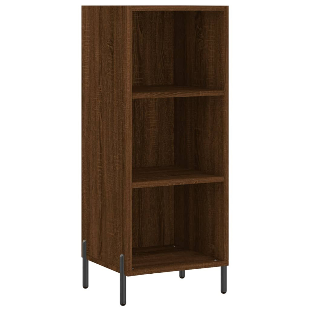 (brown oak) vidaXL Sideboard Storage Cabinet Cupboard Side Cabinet Black Engineered Wood