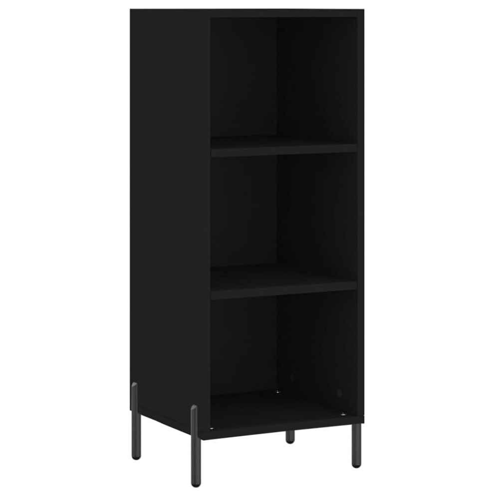 Vidaxl (Black) Sideboard Storage Cabinet Cupboard Side Cabinet Black Engineered Wood