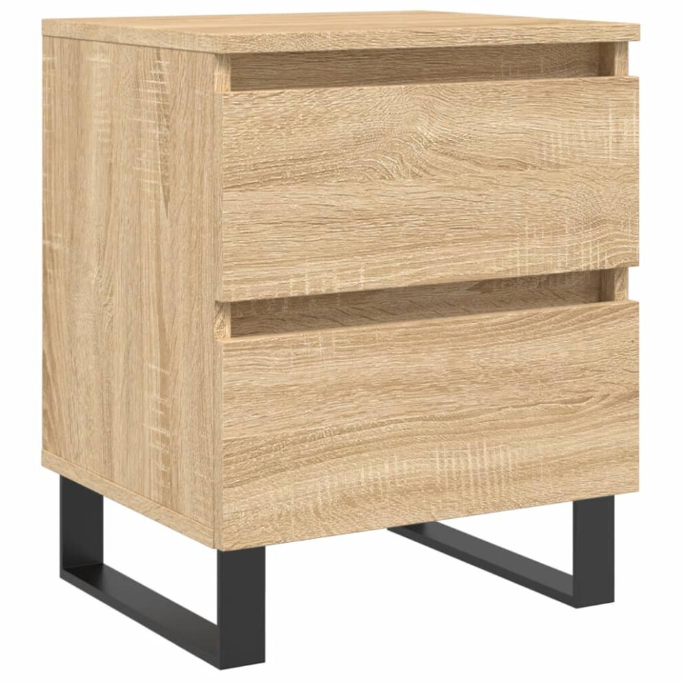 Vidaxl (Sonoma Oak, 1 Pcs) Bedside Cabinets Side Table Nightstand 2 Pcs Sonoma Oak Engineered Wood