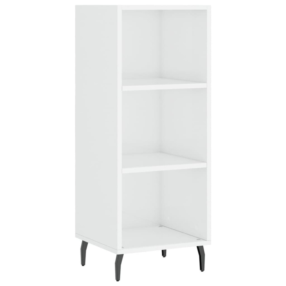 Vidaxl (High Gloss White) Sideboard Highboard Cupboard Side Cabinet Grey Sonoma Engineered Wood