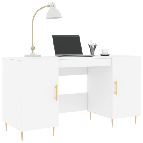 VidaXL (white) vidaXL Desk Computer Desk Writing Table Office Work Desk Black Engineered Wood 2