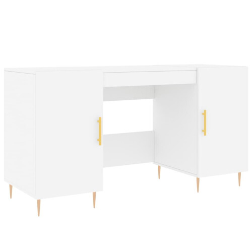 VidaXL (white) vidaXL Desk Computer Desk Writing Table Office Work Desk Black Engineered Wood 1