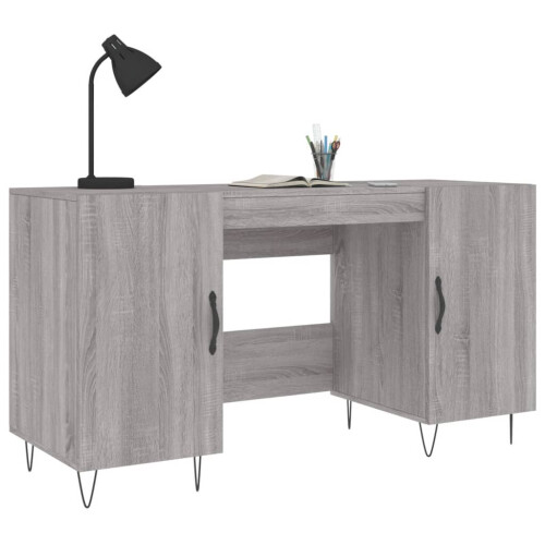 VidaXL (grey sonoma) vidaXL Desk Computer Desk Writing Table Work Table Sonoma Oak Engineered Wood 2