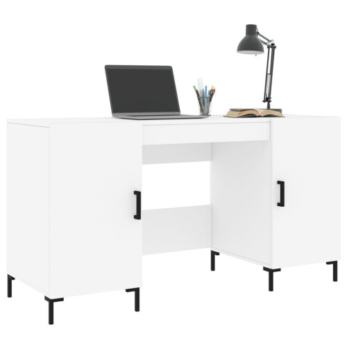 VidaXL (white) vidaXL Desk Computer Desk Writing Table Work Table Smoked Oak Engineered Wood 2
