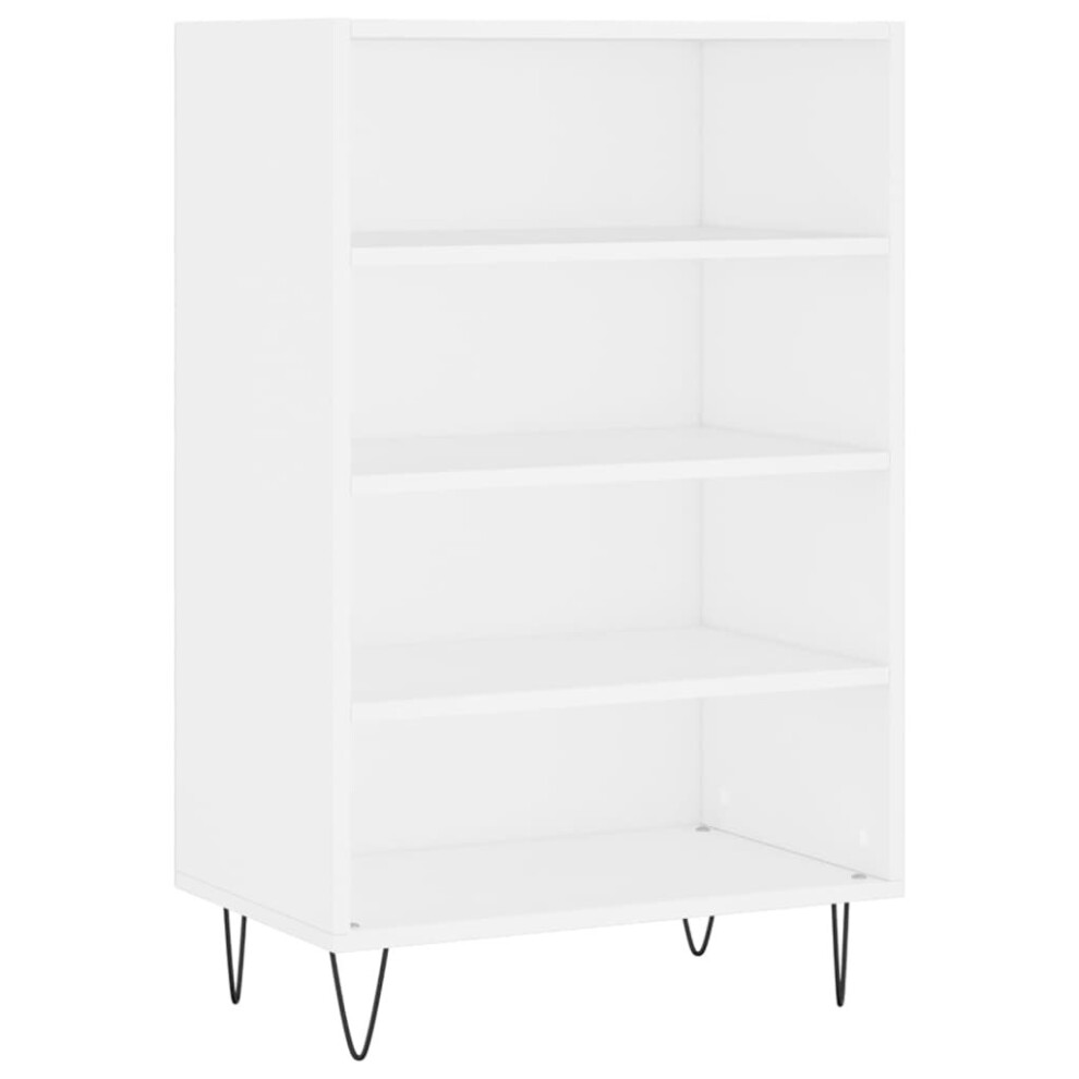 (white) vidaXL Highboard Sideboard Cupboard Side Cabinet Sonoma Oak Engineered Wood