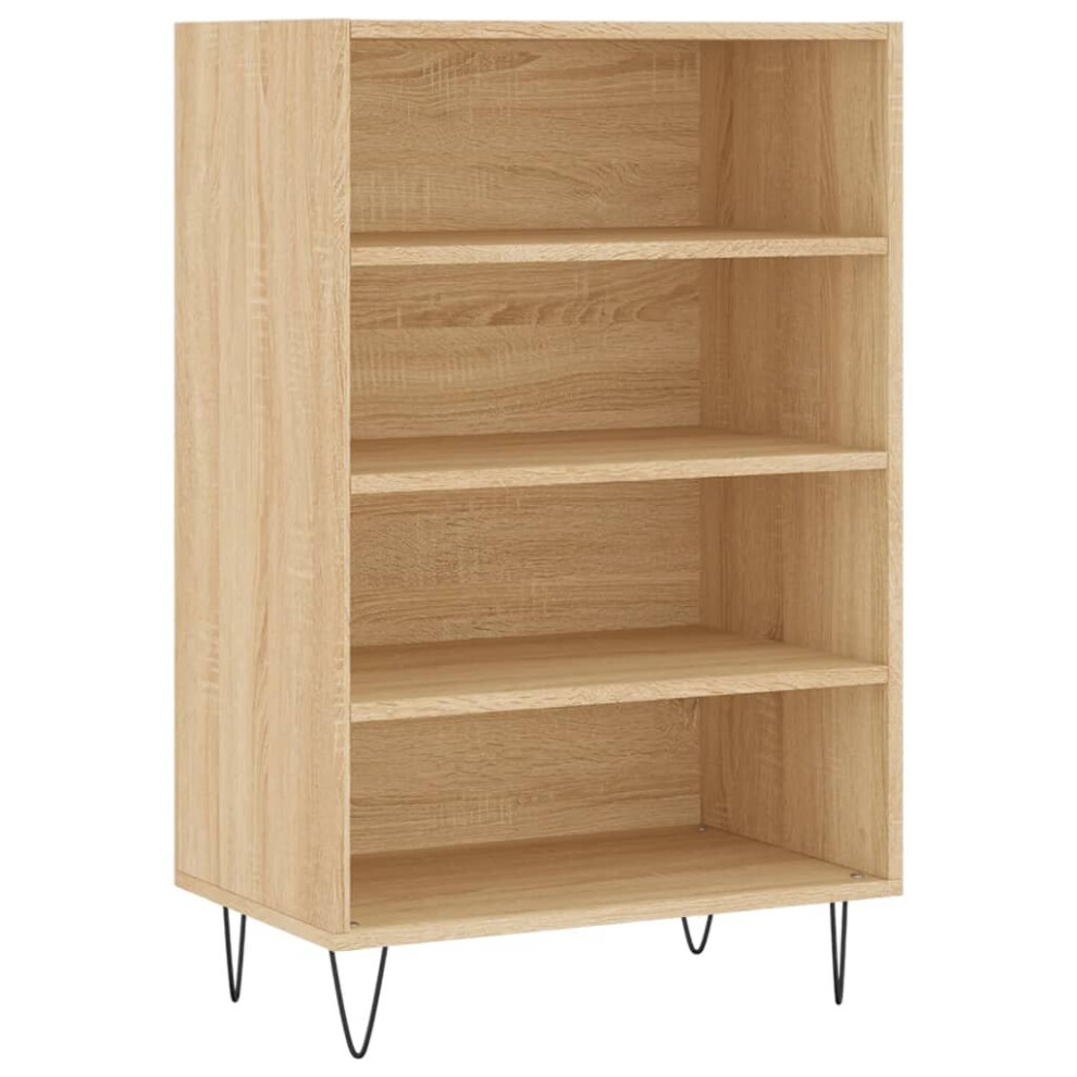 (sonoma oak) vidaXL Highboard Sideboard Cupboard Side Cabinet Sonoma Oak Engineered Wood