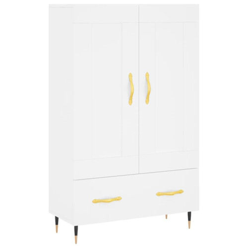 VidaXL (white) vidaXL Highboard Sideboard Storage Cabinet High Gloss White Engineered Wood