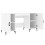 VidaXL (white) vidaXL Desk Computer Desk Writing Table Work Table Smoked Oak Engineered Wood 5
