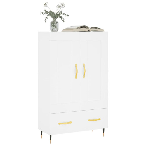 VidaXL (white) vidaXL Highboard Sideboard Storage Cabinet High Gloss White Engineered Wood 2