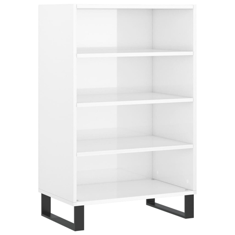 (high gloss white) vidaXL Highboard Sideboard Storage Cabinet High Gloss White Engineered Wood