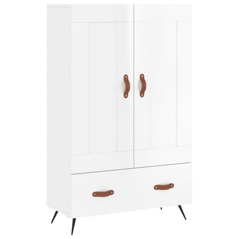 (high gloss white) vidaXL Highboard Sideboard Storage Cabinet High Gloss White Engineered Wood