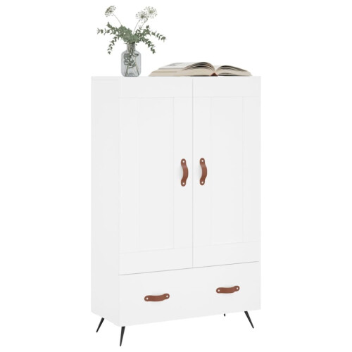 VidaXL (white) vidaXL Highboard Sideboard Storage Cabinet High Gloss White Engineered Wood 2
