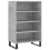 VidaXL (concrete grey) vidaXL Highboard Sideboard Storage Cabinet High Gloss White Engineered Wood 2