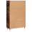 VidaXL (smoked oak) vidaXL Highboard Sideboard Storage Cabinet High Gloss White Engineered Wood 8