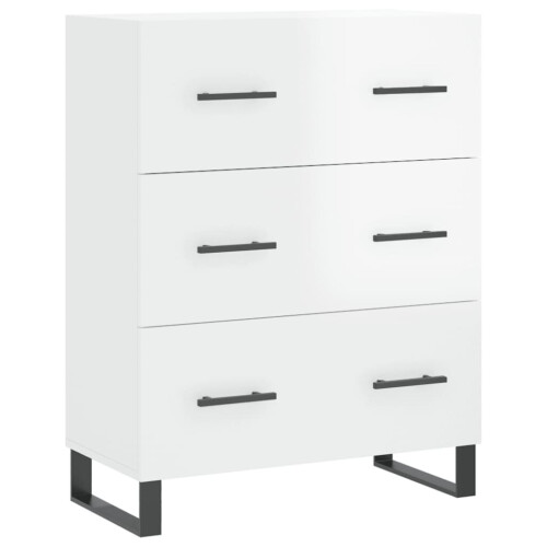 VidaXL vidaXL Sideboard Storage Cabinet Cupboard High Gloss White Engineered Wood 1