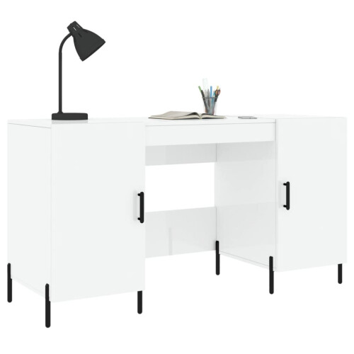VidaXL (high gloss white) vidaXL Desk Computer Desk Writing Table Work Table Sonoma Oak Engineered Wood 2
