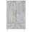 VidaXL (concrete grey) vidaXL Highboard Sideboard Storage Cabinet High Gloss White Engineered Wood 5