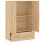 VidaXL (sonoma oak) vidaXL Highboard Sideboard Storage Cabinet High Gloss White Engineered Wood 6