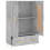 VidaXL (concrete grey) vidaXL Highboard Sideboard Storage Cabinet High Gloss White Engineered Wood 6