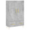 VidaXL (concrete grey) vidaXL Highboard Sideboard Storage Cabinet High Gloss White Engineered Wood 1