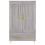 VidaXL (grey sonoma) vidaXL Highboard Sideboard Storage Cabinet High Gloss White Engineered Wood 5