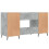 VidaXL (concrete grey) vidaXL Desk Computer Desk Writing Table Office Work Desk White Engineered Wood 2