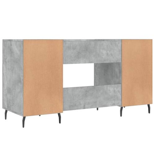 VidaXL (concrete grey) vidaXL Desk Computer Desk Writing Table Office Work Desk White Engineered Wood 1