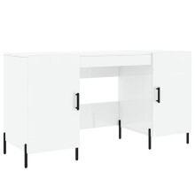 (high gloss white) vidaXL Desk Computer Desk Writing Table Work Table Sonoma Oak Engineered Wood